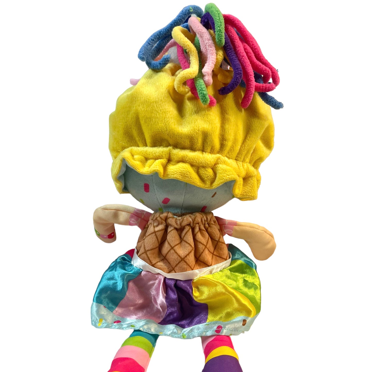 Flip Zee Girls Zandy Candy Sweet & Cuddly 17" 2-in-1 Plush Doll Rainbow Colours