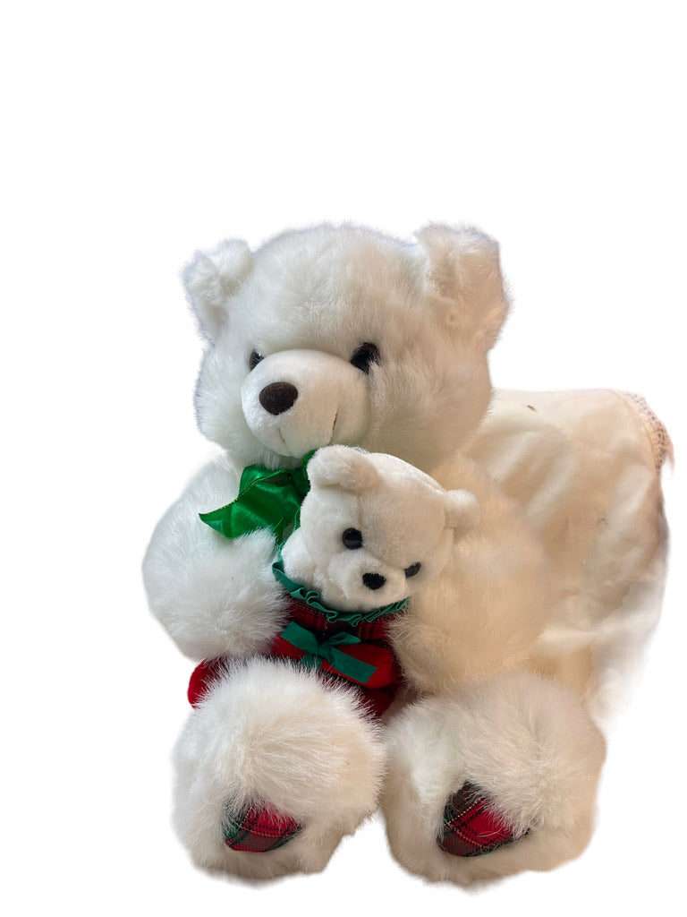 Lemonwood Asia Ltd. Mama & Baby Christmas Bear Duo in Excellent Preowned Condition