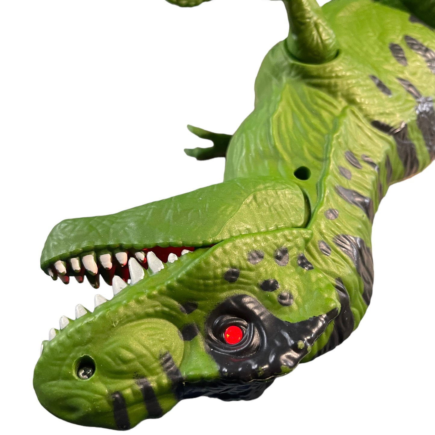 Roaring Jurassic ParkT-Rex Toy Dinosaur, Eyes Glow Red when Activated Good Preowned Working Condition