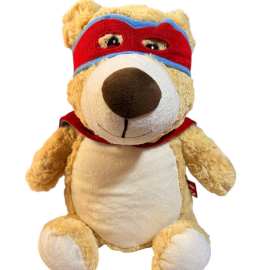 Cubbyford the Red Hero Bear, Minky Cape Reads, 'My Hero Wears Kevlar', #SG148  in EUC