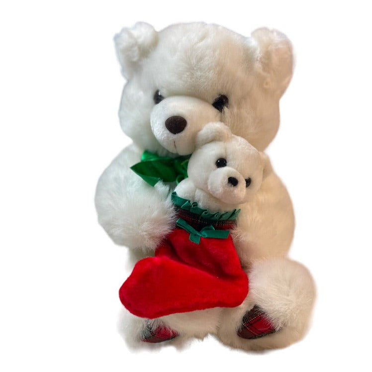 Lemonwood Asia Ltd. Mama & Baby Christmas Bear Duo in Excellent Preowned Condition