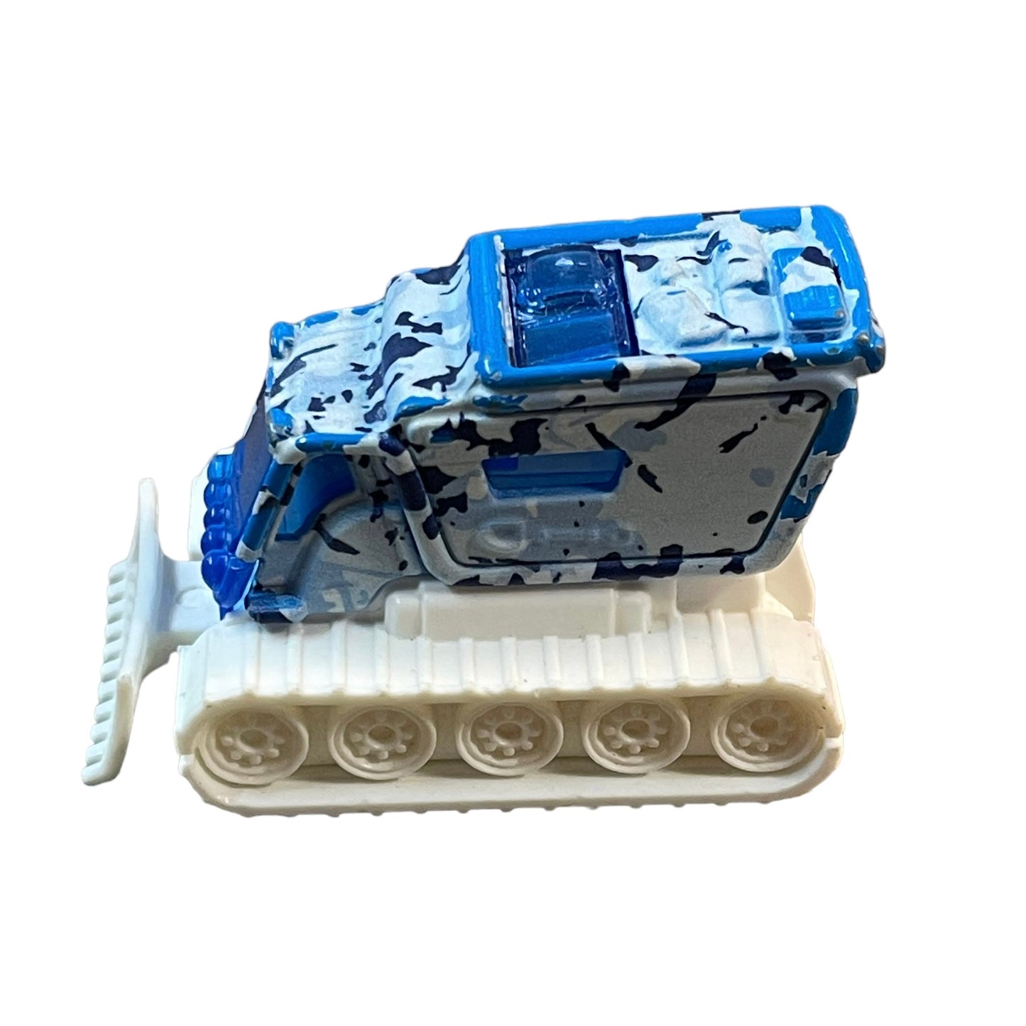 Matchbox Blizzard Buster Snowplow Light Blue Camo, White Chassis in EUC