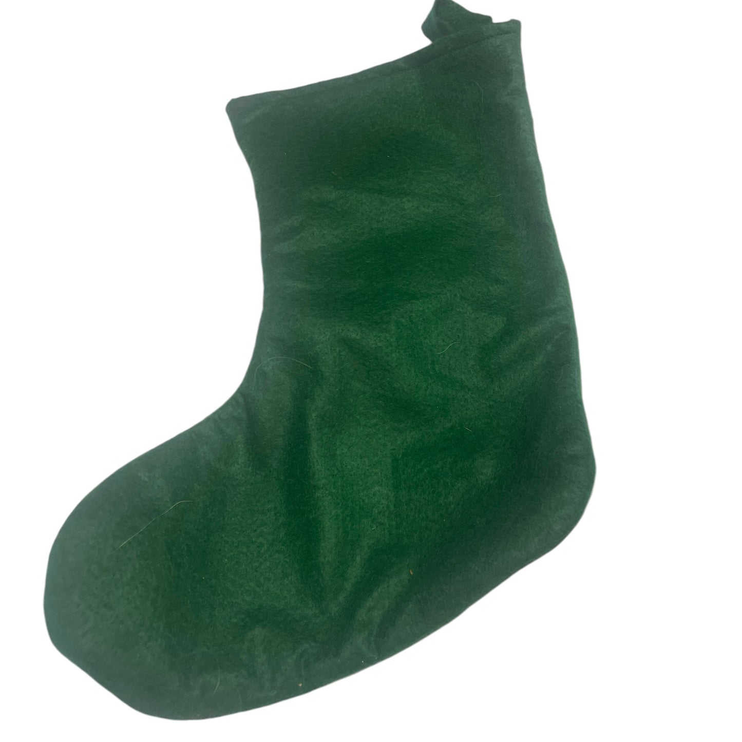 Dear Santa, Good Cat Christmas Stocking in Green, Grey 3-D Cat Applique &Embroidery Snowflakes