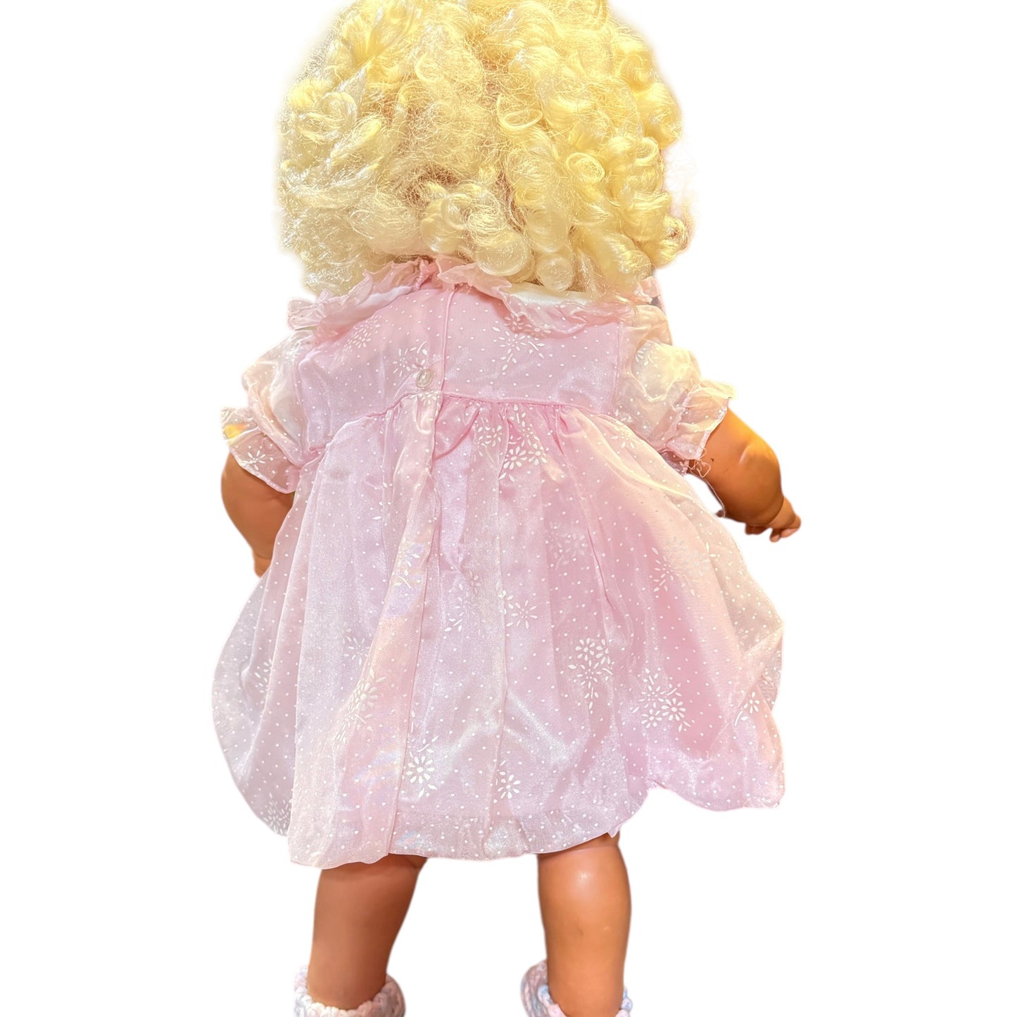 Lovely Platinum Haired 20" Realistic Baby/Toddler Doll, Blue Open/Shut Eyes & Two Tiny Teeth!
