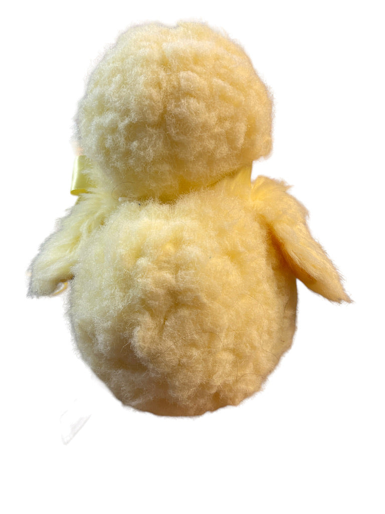 Hudson's Bay Fuzzy Yellow Duck with Bright Yellow Beaks, Feet & Bow GUC