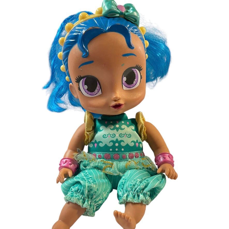 Shimmer & Shine! 2 11" Genie Dolls in Shimmery, Shiny Outfits  with their Animal Friends in EUC