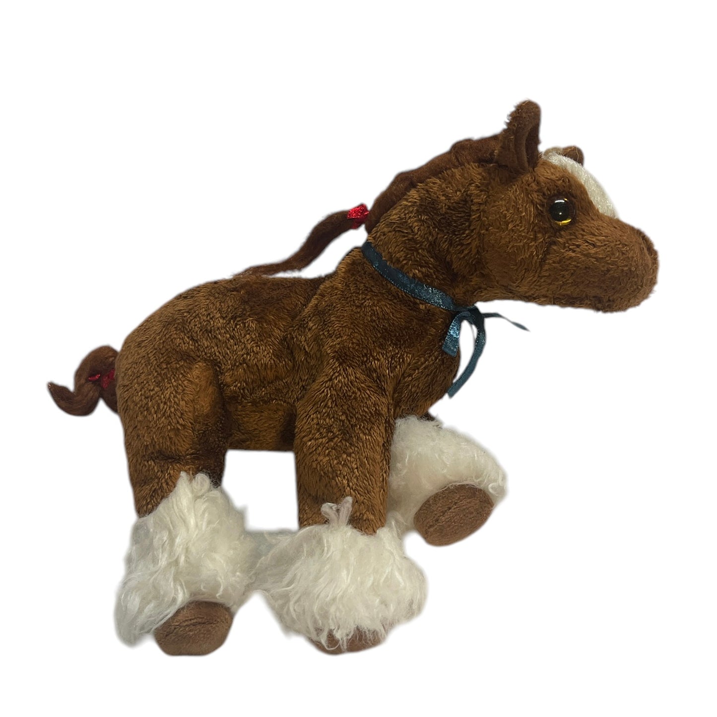 TY Vintage Clydesdale, 'Hoofer,  2002 7"  Retired Plush Stuffed Animal Toy, Braided Mane GPWC