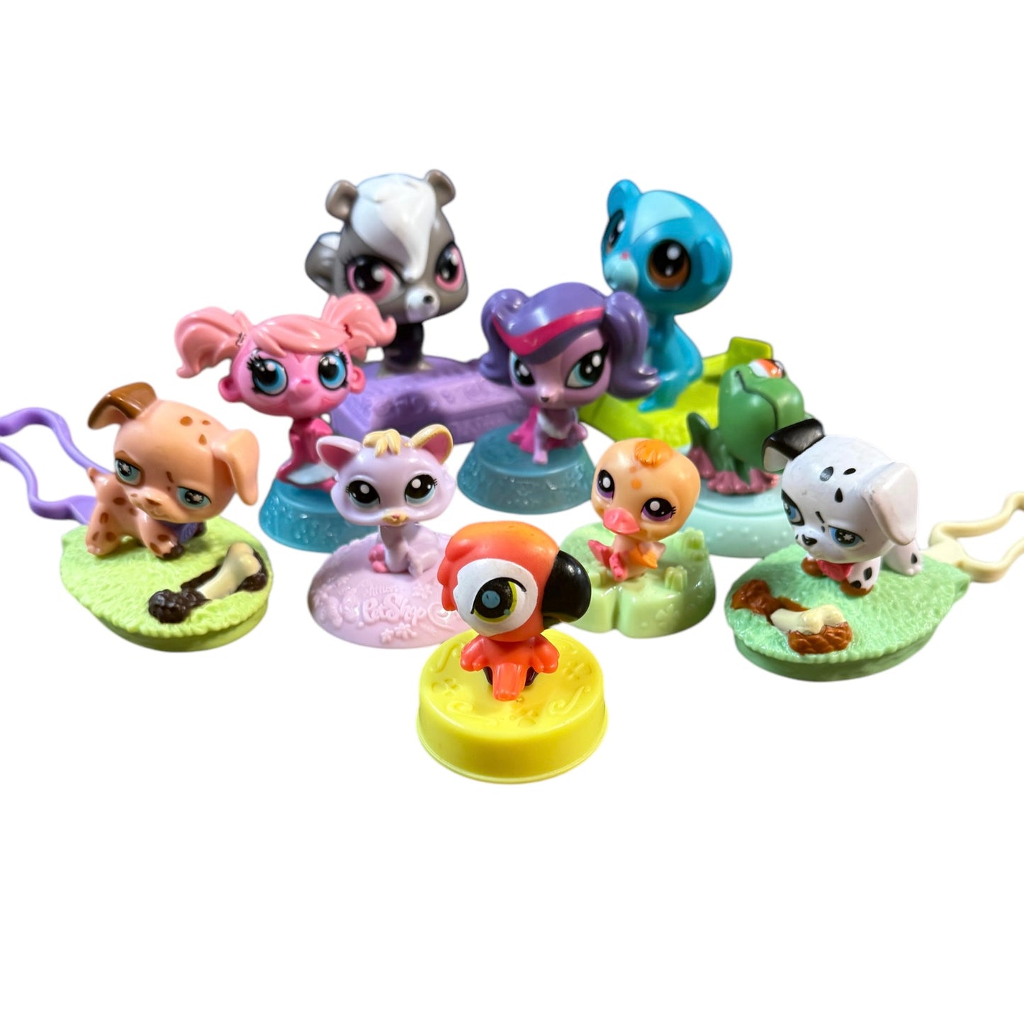 Littlest Pet Shop Mixed Lot of 11 Hasbro Happy Meal Toys in Excellent Preowned Condition. So Sweet!