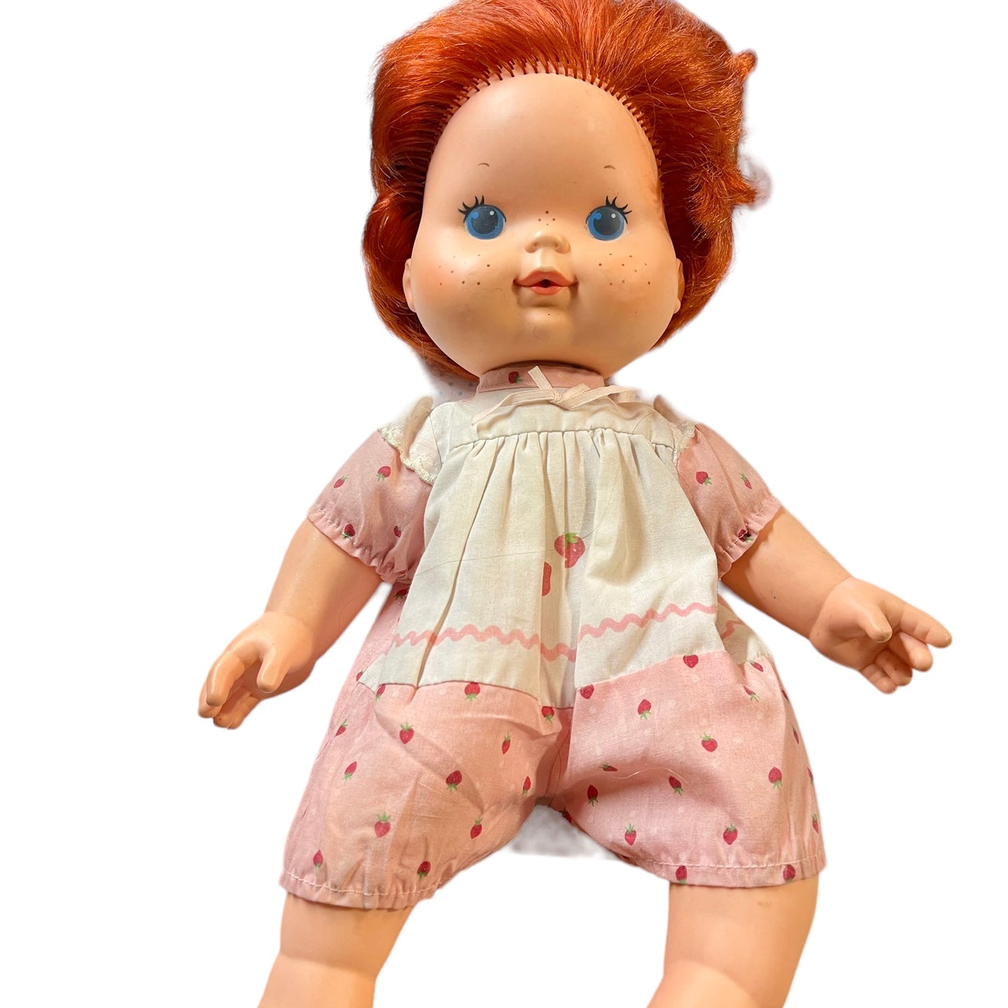 Strawberry Shortcake Blow a Kiss 13" Vintage Baby Doll by Kenner, in Original Outfit