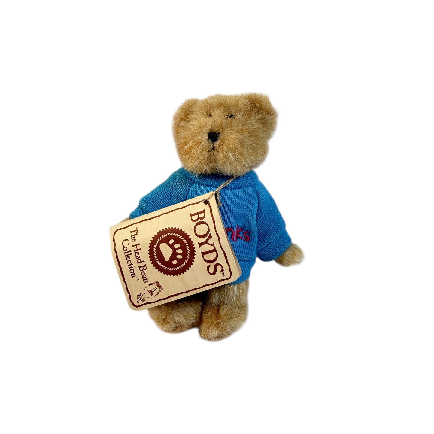 Boyd's Bears "Thanks, Thinking of Ya" Series 4 Articulated 4" Teddy Bear, with Tags in VGUC