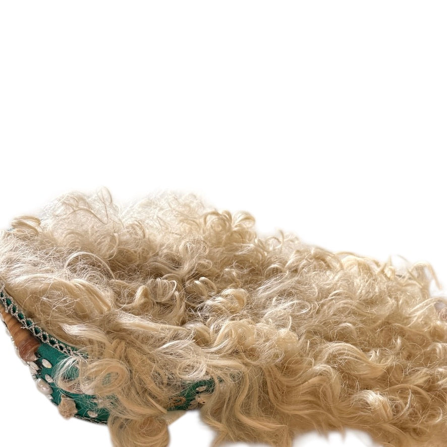 Mermaid Wig, Long Luxurious Platinum Curls & Jewelled , Embellished Headpiece  in GUC