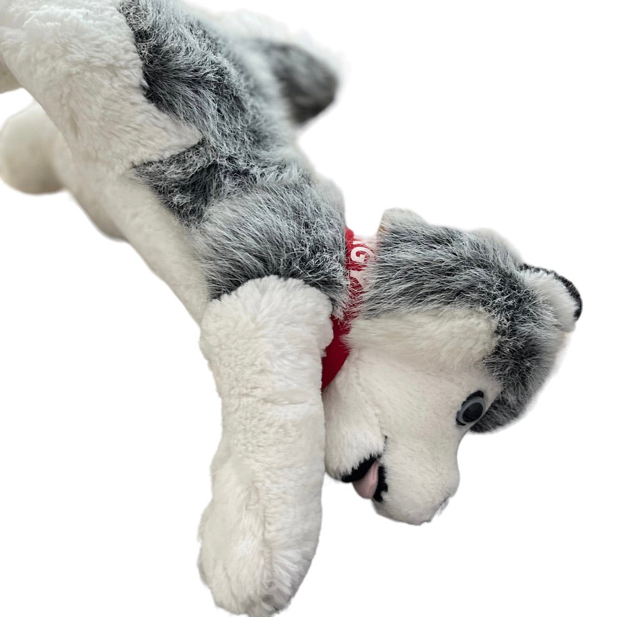 Realistic Blue Eyed Husky Brand Stuffed Animal Dog