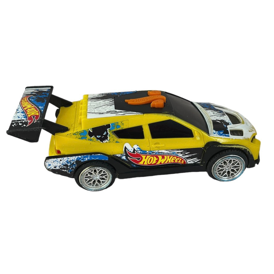 Toy State Bright Yellow Hot Wheels Light and Sound Loop Car