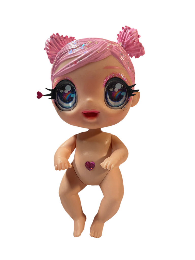 Glitter Babyz Dreamia Stardust Doll, Preowned, Pink Hair Changes Colour in Ice Water, in GUC