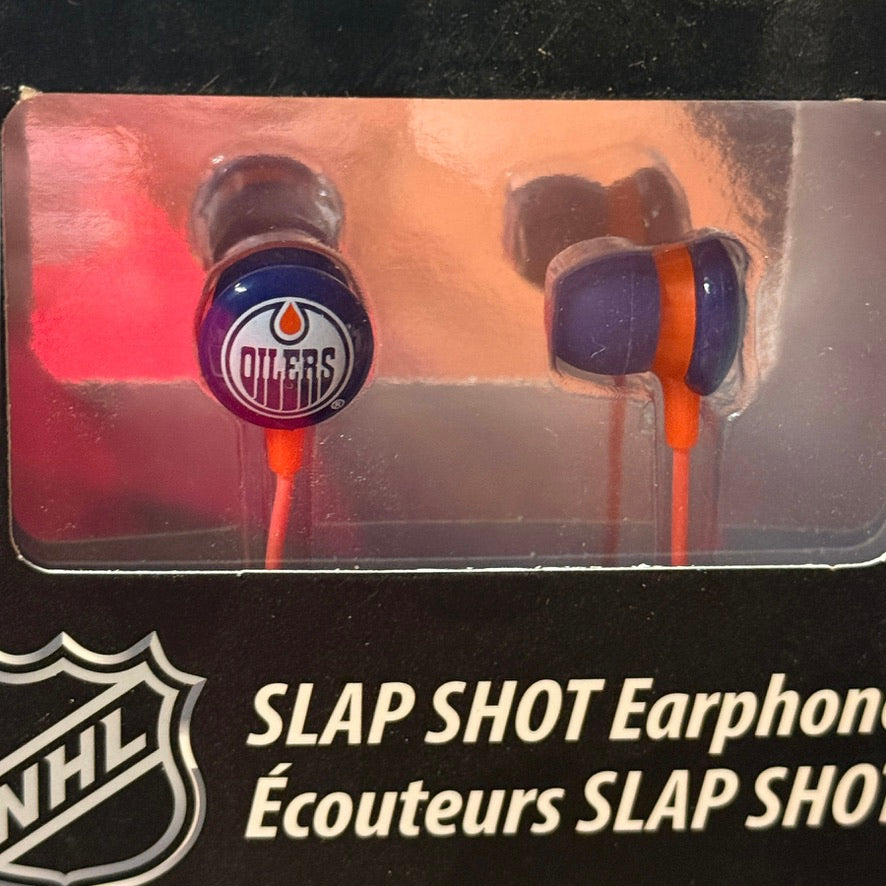 Edmonton Oilers Slap Shot Earphones for iPod, iPad, & iPhone