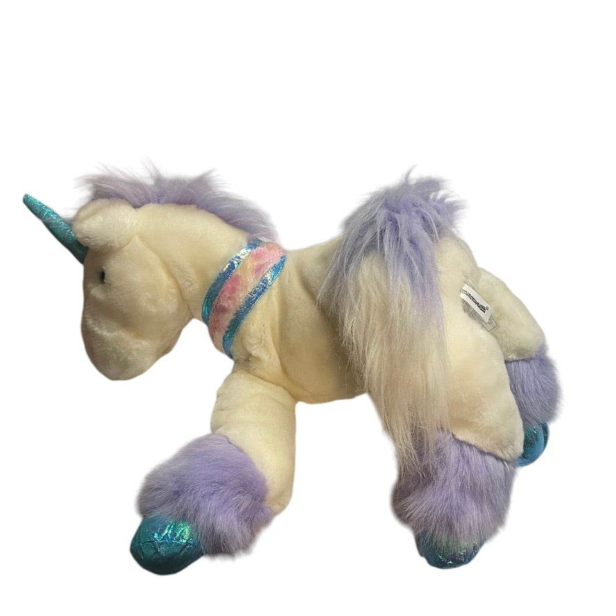 Commonwealth 2003 XL Unicorn Plush with 16x16" Handmade Minky Ribbon Lovey-Beautiful!