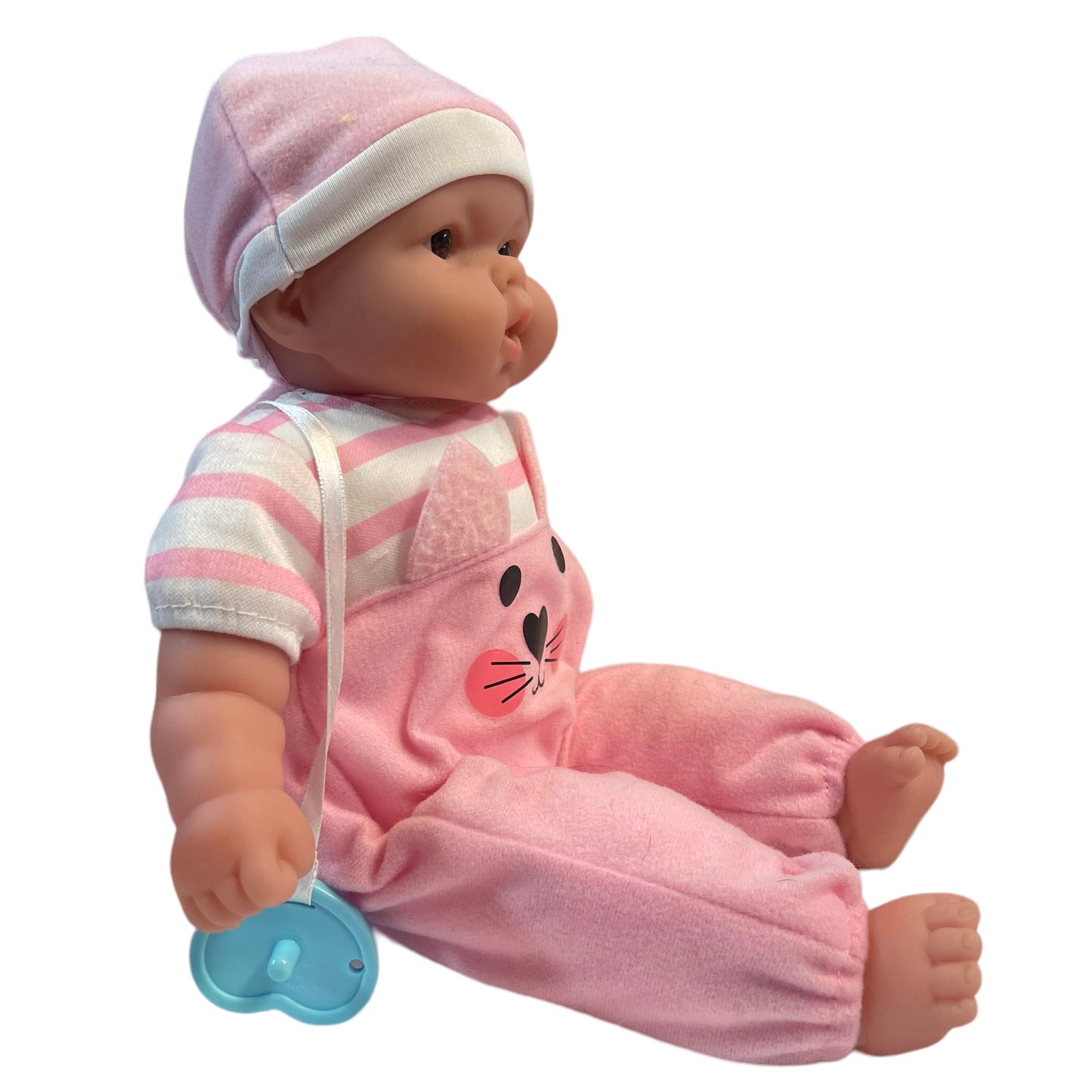 Berenguer 12" Baby in Pink with Soother/Pacifier on Good Preowned Condition