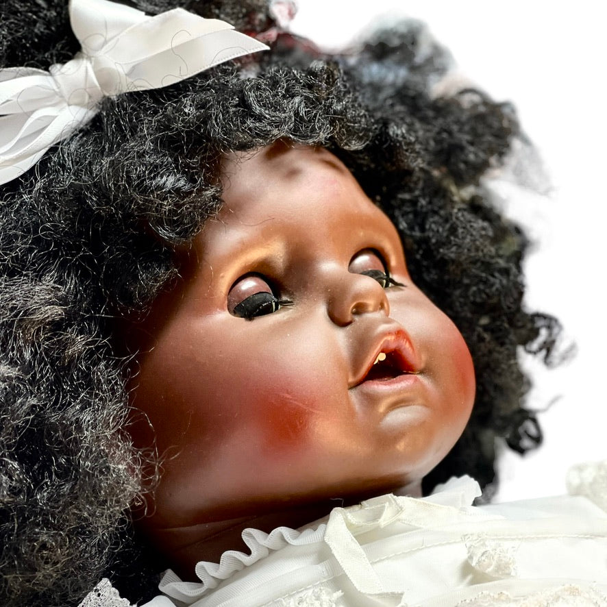 Gorgeoous 26" African American Baby Doll with Brown Sleepy Eyes, Luxurious Hair