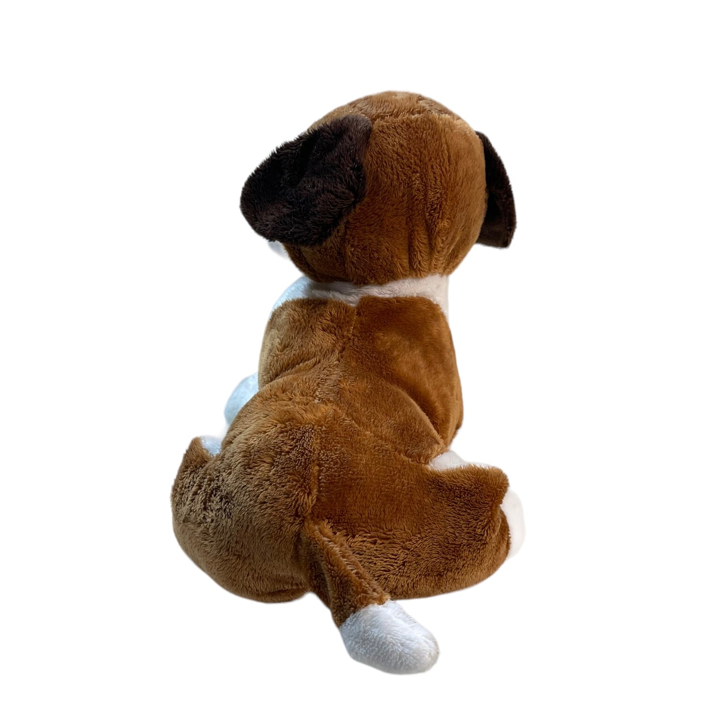 Realistic 10" St Bernard Stuffed Dog Plush Toy with Freckles, Black Eyes & Nose