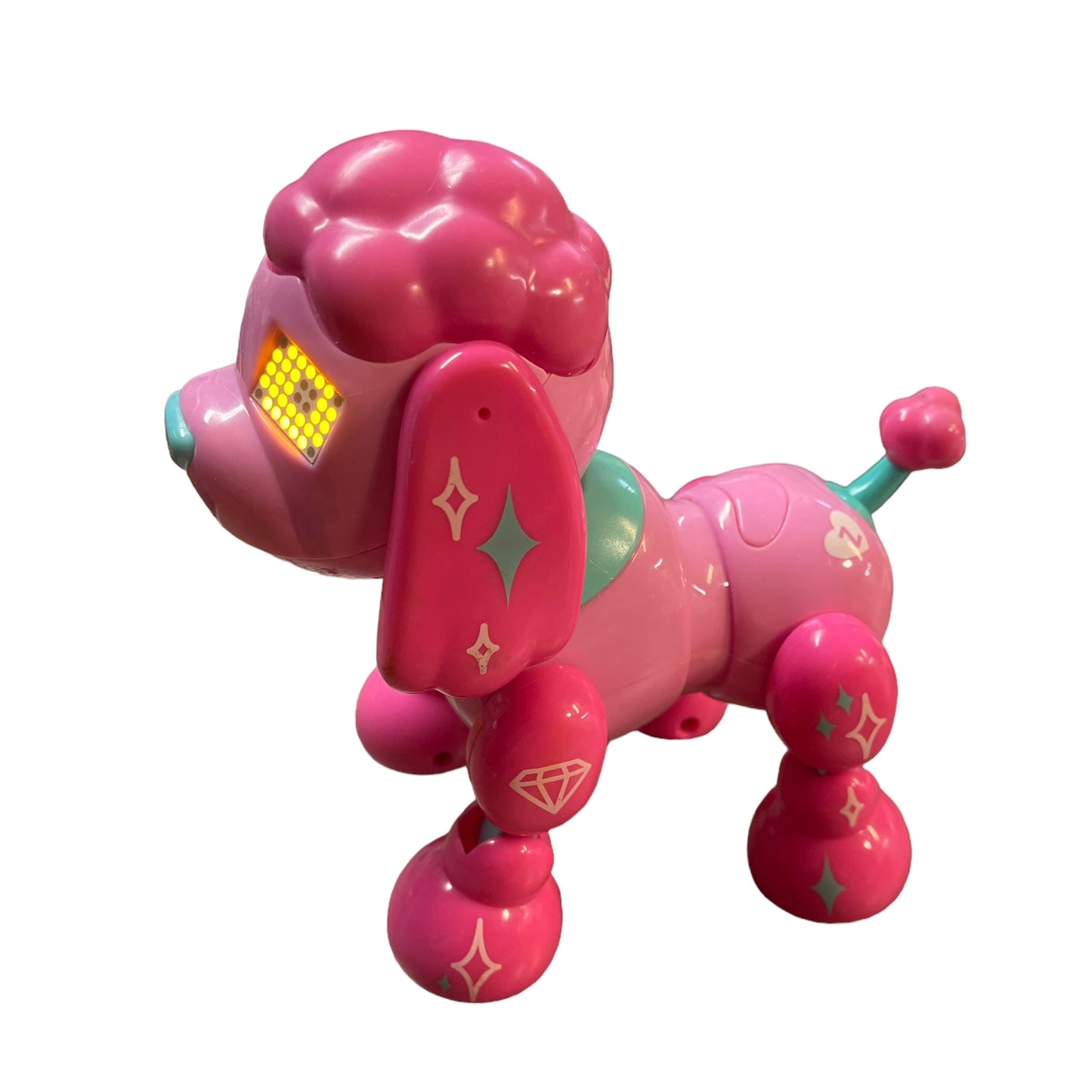 Zoomer Zuppies Pink Poodle Interactive Robot Toy, Sniffs, Barks. Whimpers  & Growls Eyes Light Display