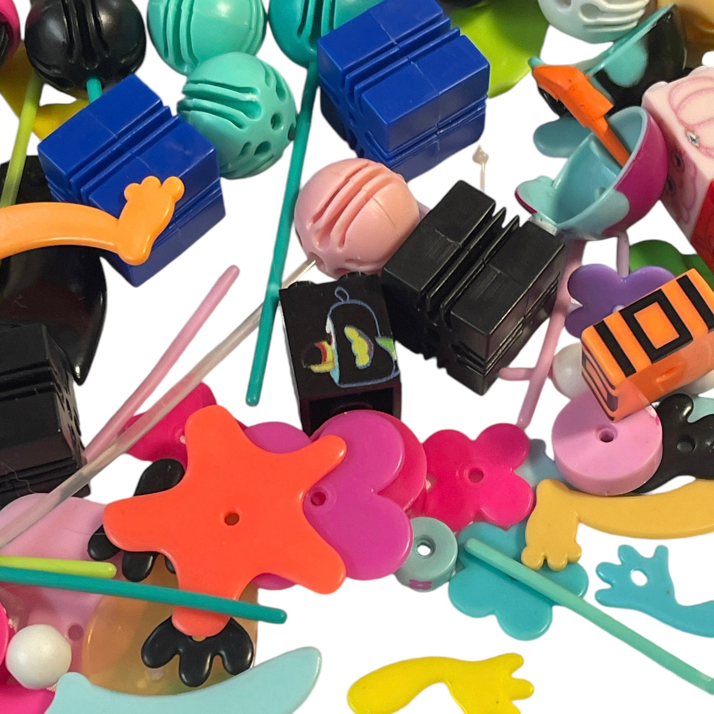 Ello Connectable Building Toys, More than A Pound of Mattel Brightly Coloured Pieces in EUC