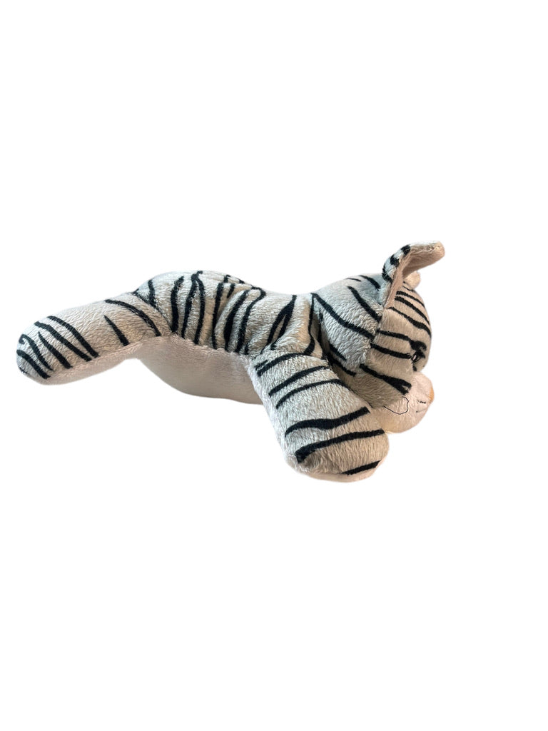 Melissa & Doug Tiger Tabby Plush Kitten Cat, Black, White Grey Stuffed Animal Toy