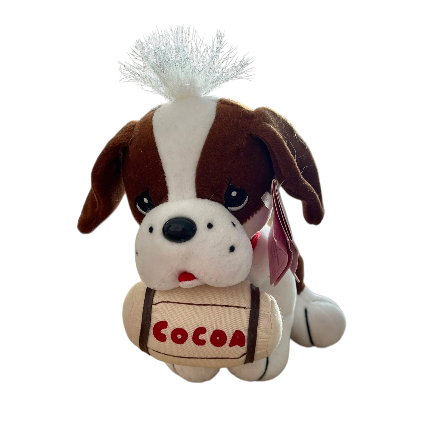 Precious Moments St. Bernard Puppy Dog Plush by Enesco with Cocoa Cask & Freckles!