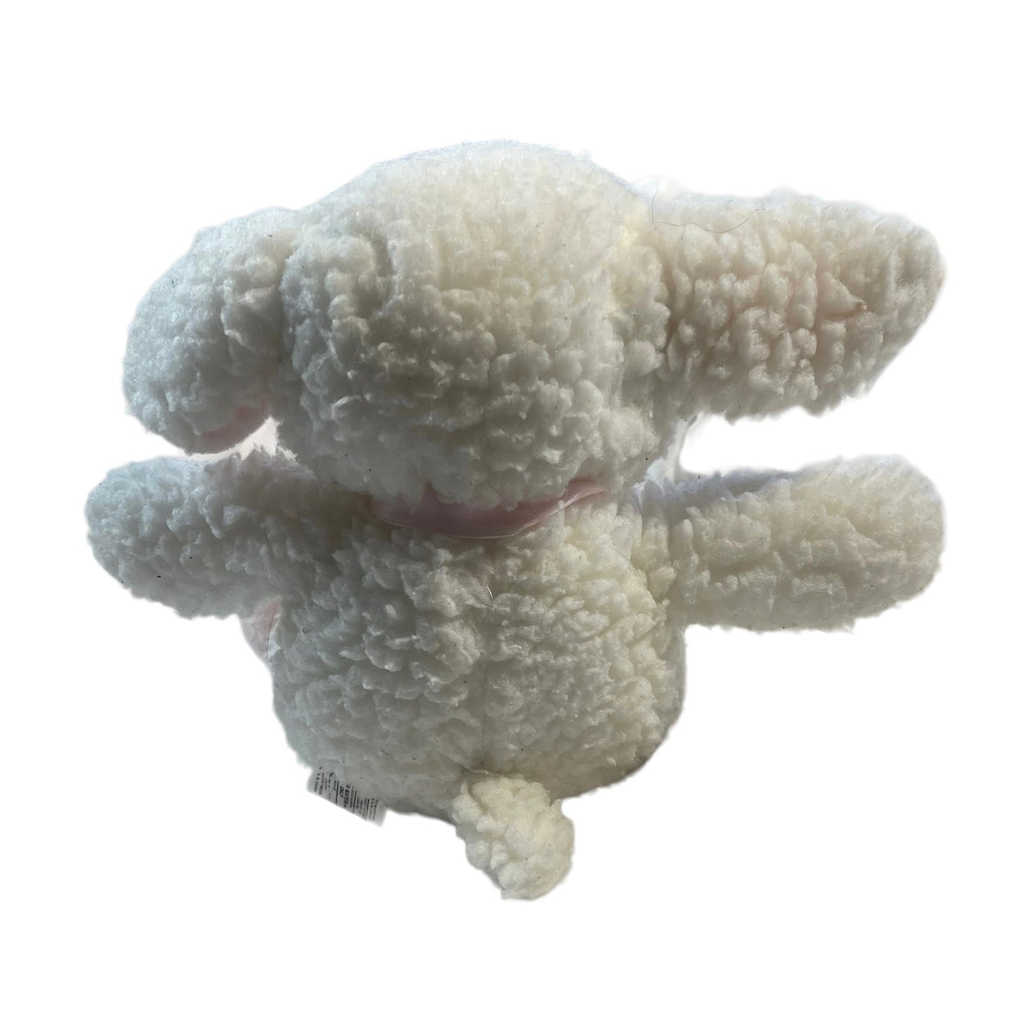 Sherpa Lamb, White with Pink Plush Ears, Paws & Feet