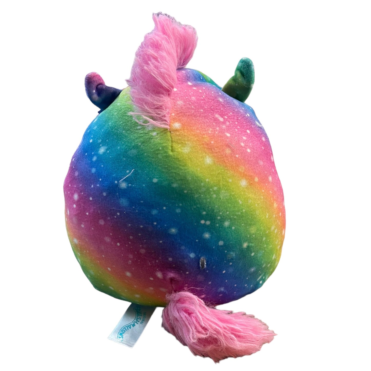 Kelly Toy 9" Sparkly Rainbow Unicorn Squishmallow Stuffed Toy with Small Repair