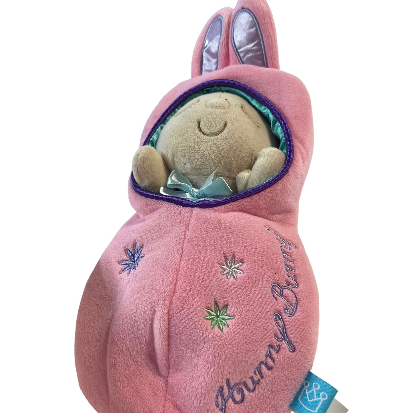 Manhattan Toy Hunny Bunny Baby Snuggled in a Sweet Stuffed Plush Pod