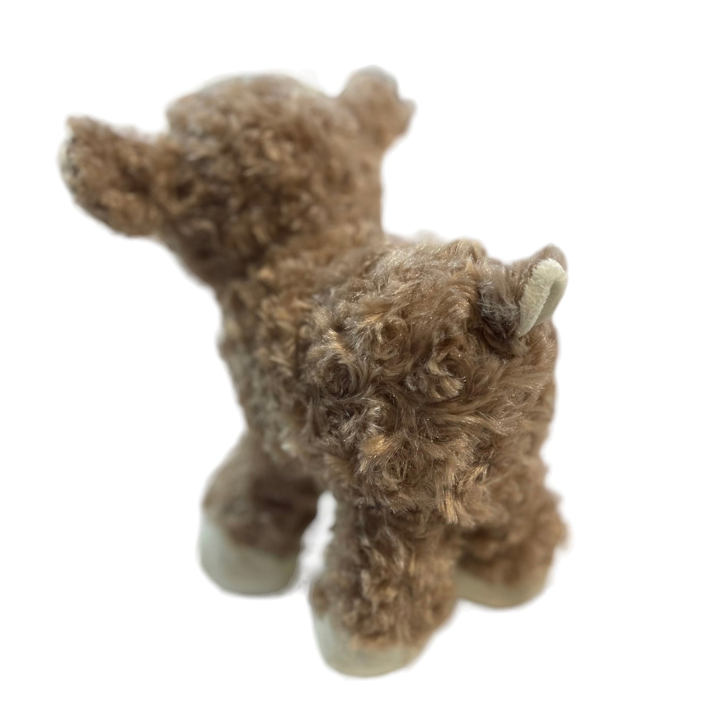 Curly Baby Lamb, Sweet Brown 9" Baby with Embroidered Face & Stumpy Tail