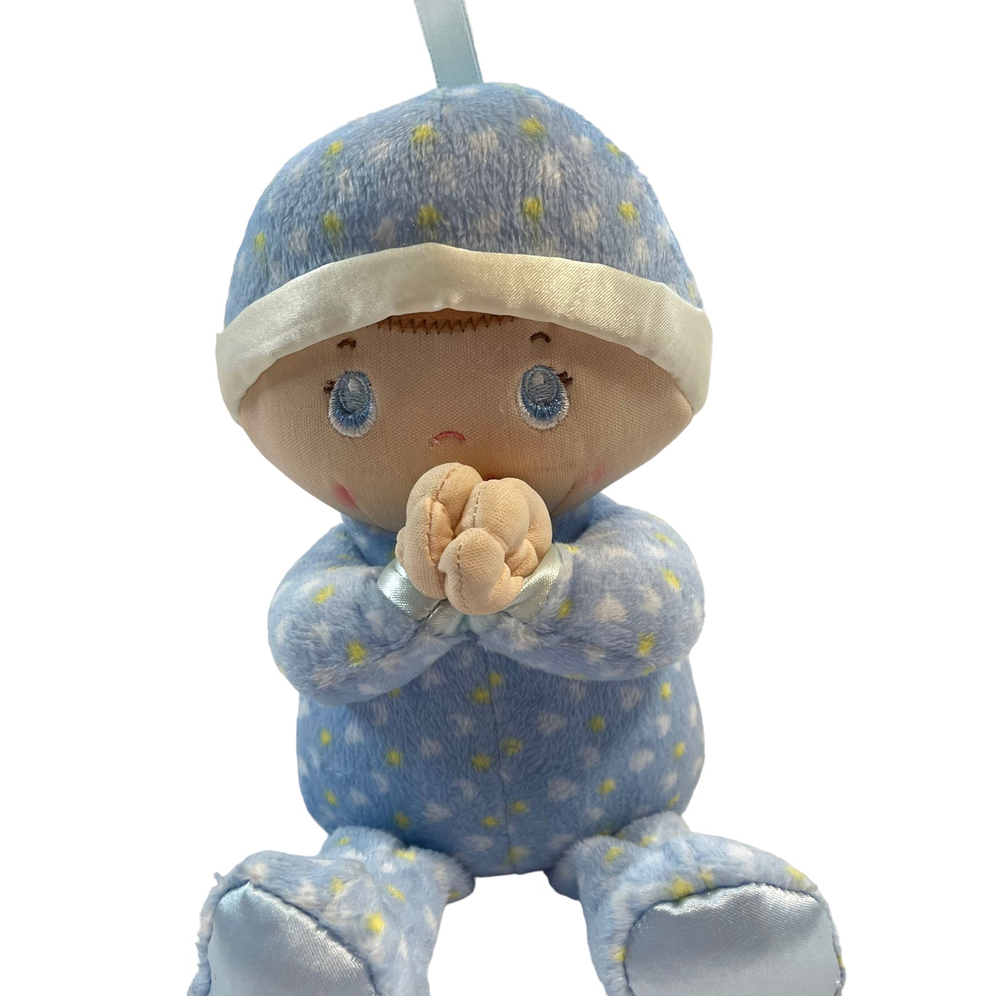 Kid's Preferred Praying Soft Blue Plush Doll 'Now I lay Me Down to Sleep'