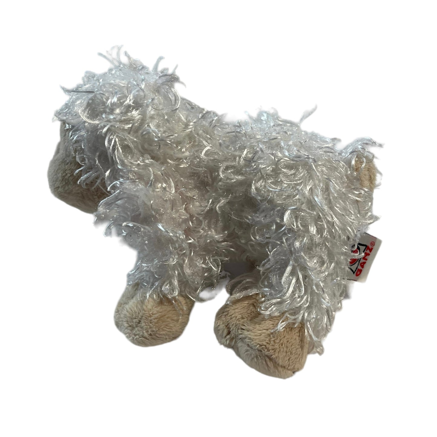 Ganz Webkinz White Shaggy Lamb Bead Eyes, Adorable 6" Stuffed Toy No Code, GUC