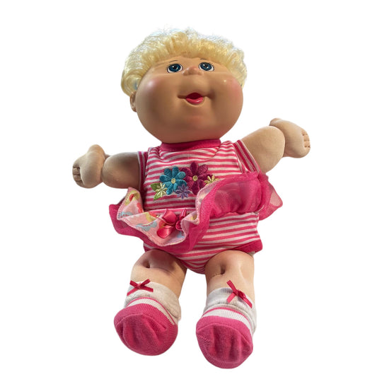 Sweet Baby Cabbage Patch Doll Short Blond Curls, Blue Eyes, Pink Signature & Classic Fragrance