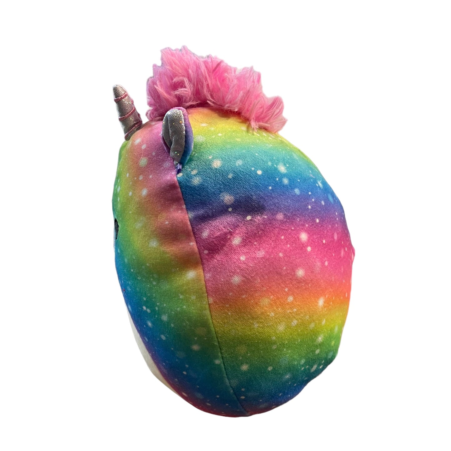 Kelly Toy 9" Sparkly Rainbow Unicorn Squishmallow Stuffed Toy with Small Repair