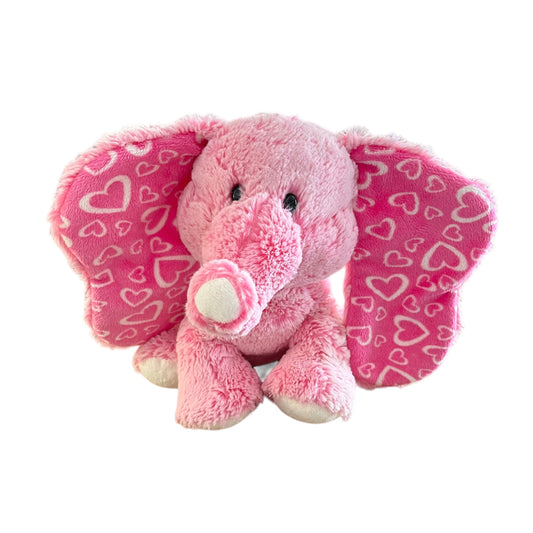 Aurora Love You Big Time Soft 10"Plush Valentine Elephant, Trunk Up EUC