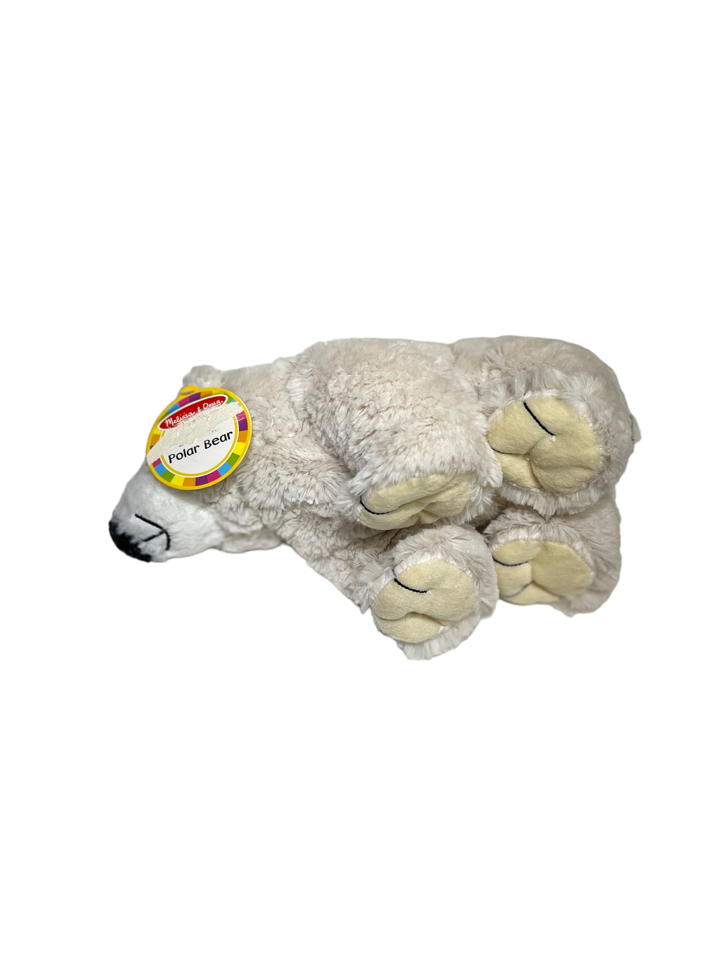 Glacier, Melissa & Doug Polar Bear Ultra Soft  12"  Plush Stuffed Animal Black Eyes & Nose