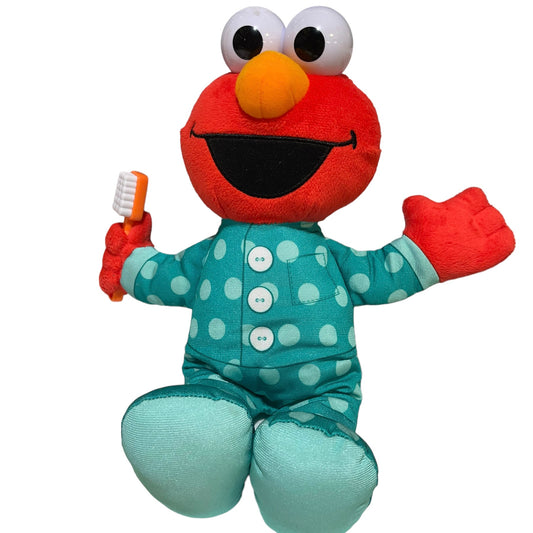 Brush your Teeth, Elmo! 12" Animated Sesame Street Plush Toy  EUC