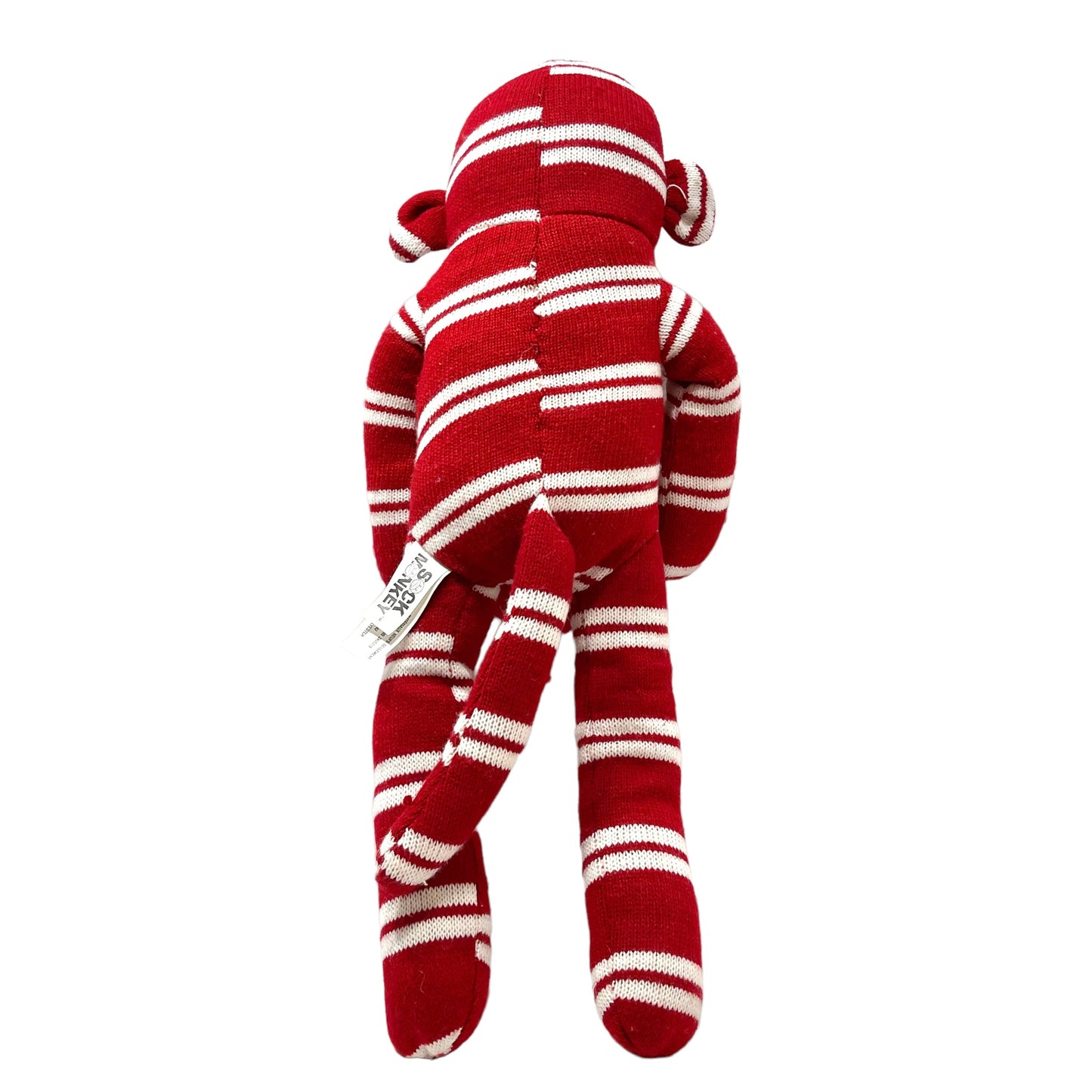 Sock Monkey, Classic Red Plush with Valentine Heart & Cream Stripes 19" GUC