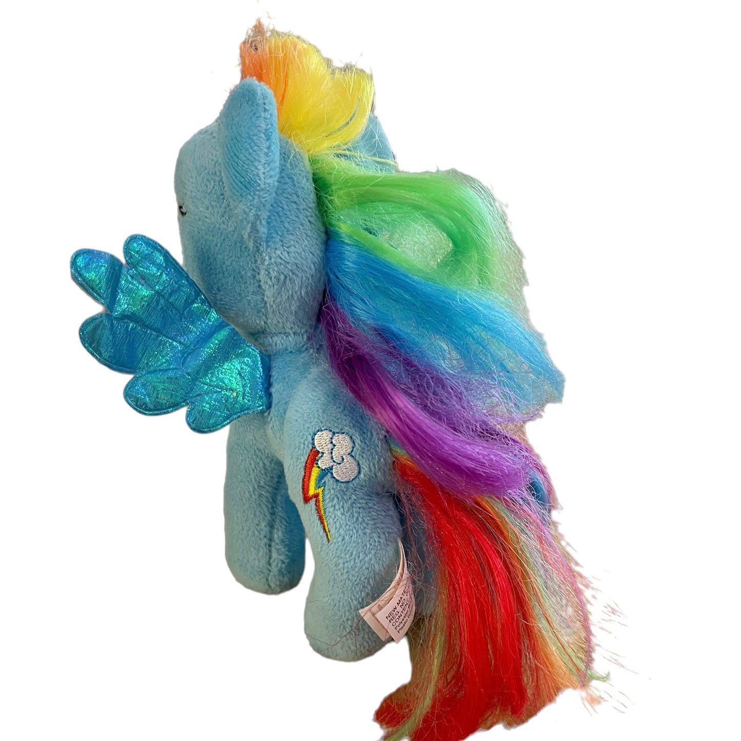 My Little Pony Rainbow Dash 7.5" Plush,  Blue Body & Wings, Beautiful Muticoloured Mane & Tail