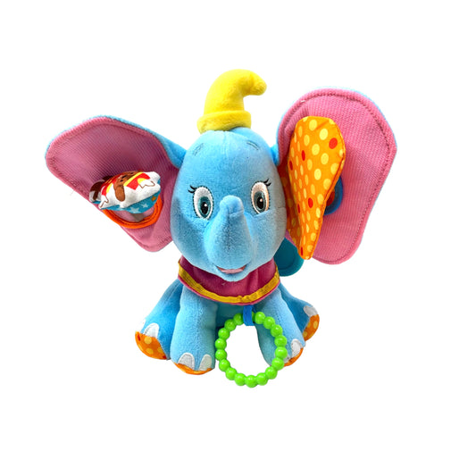 Disney Dumbo Elephant Plush Interactive Baby Toy Teether with Chime