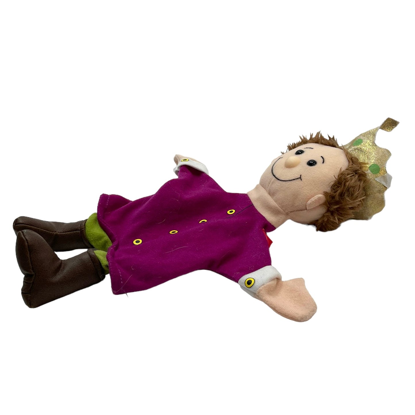 Preowned Prince Charming Hand Puppet Royal Purple Robes