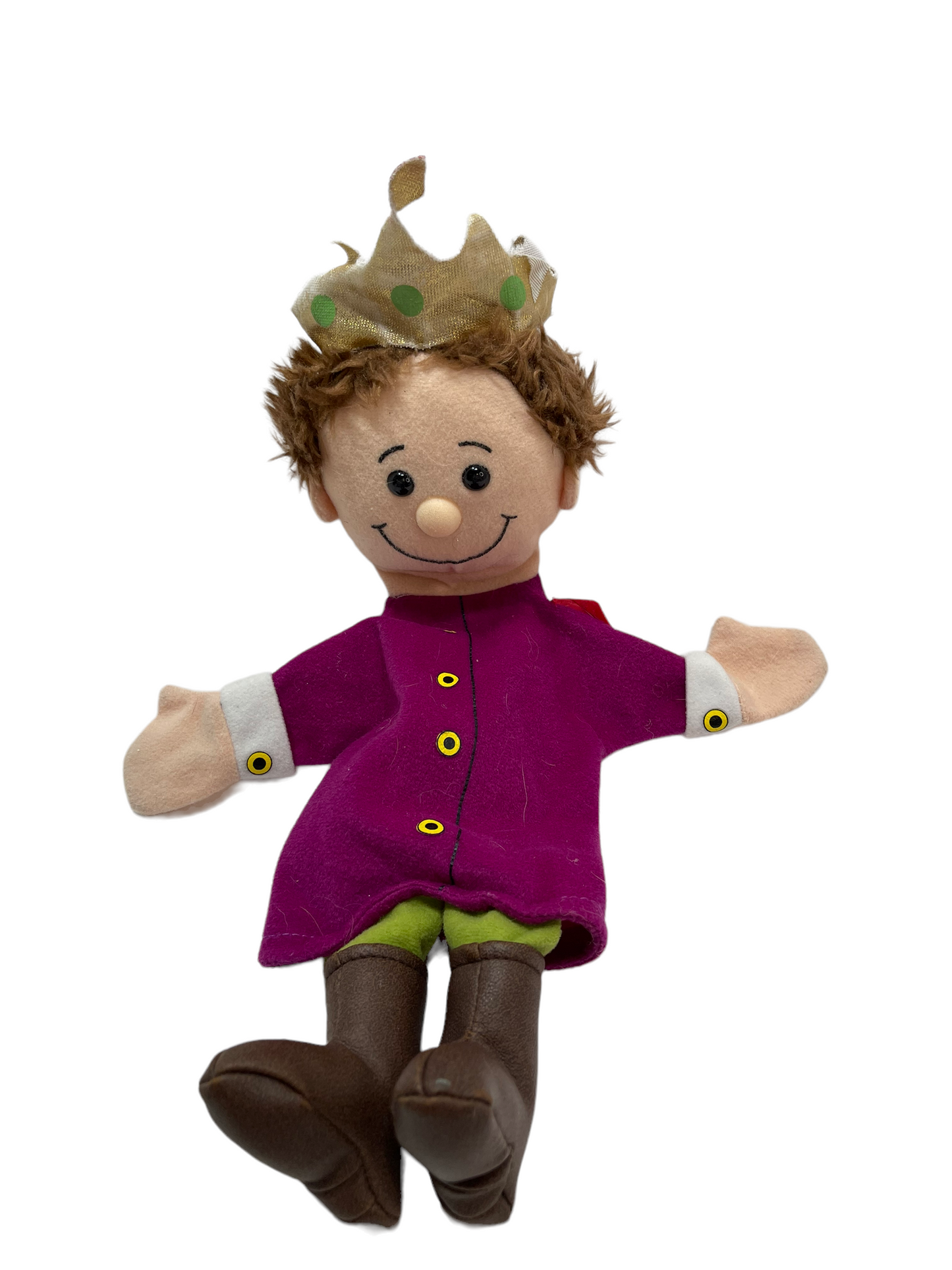 Preowned Prince Charming Hand Puppet Royal Purple Robes