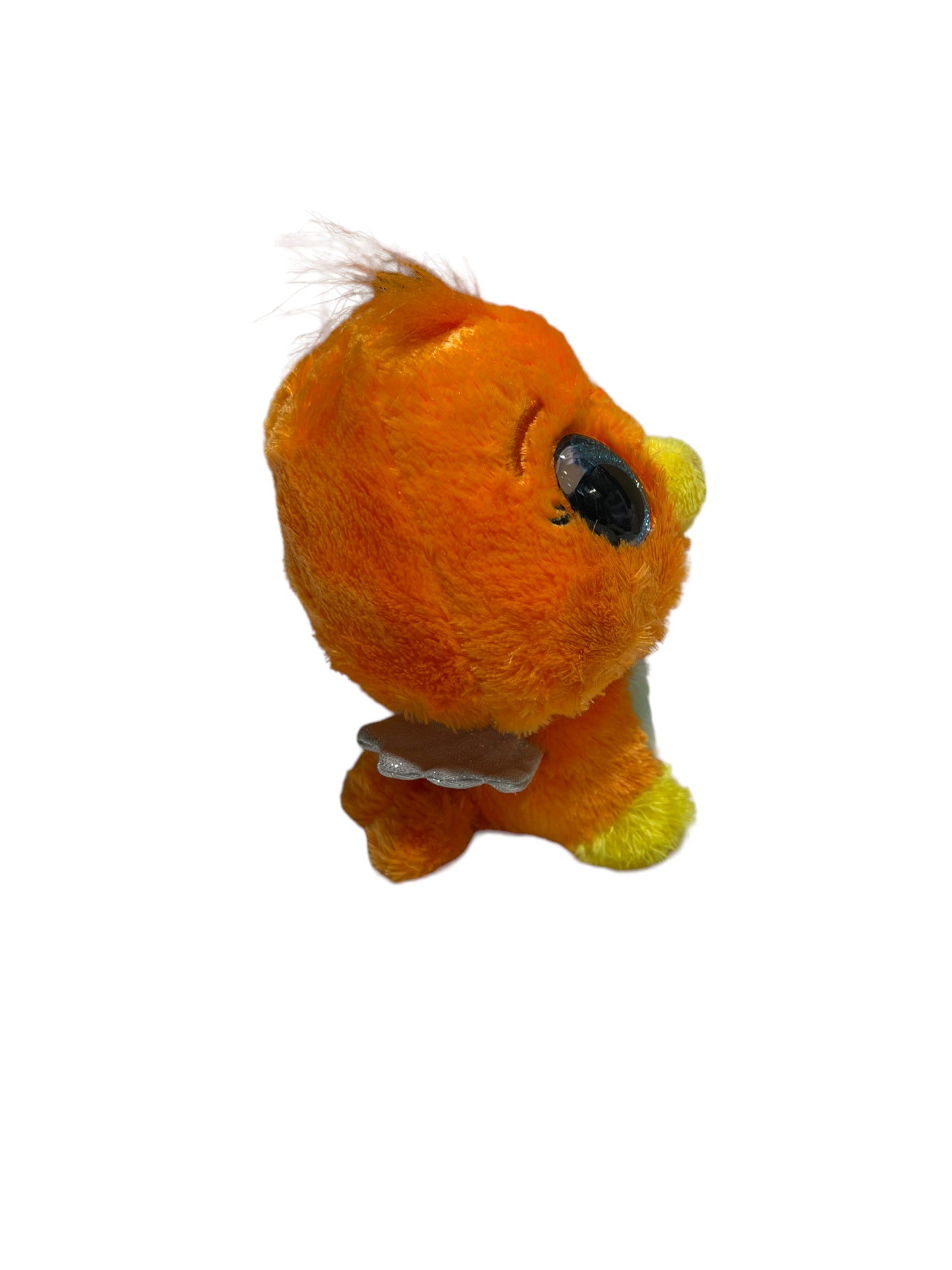 Hatchimal Orange Bird with Silver Wings & Sparkly Blue Eyes, by Spin Master, Preowned