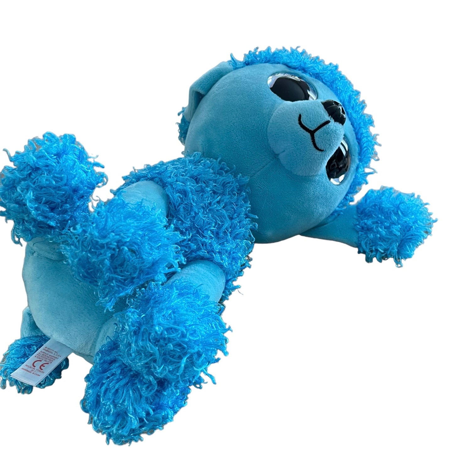 Mandy, Turquoise Ty Beanie Boo Classic Poodle with Large Sparkly Eyes EUC