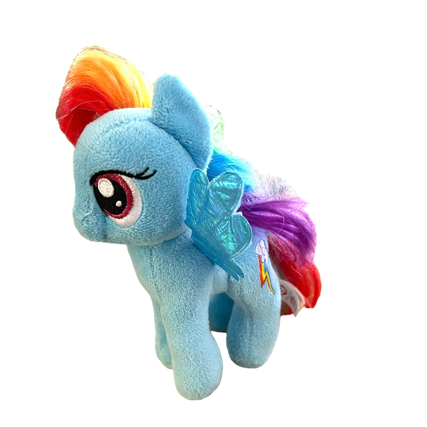 My Little Pony Rainbow Dash 7.5" Plush,  Blue Body & Wings, Beautiful Muticoloured Mane & Tail