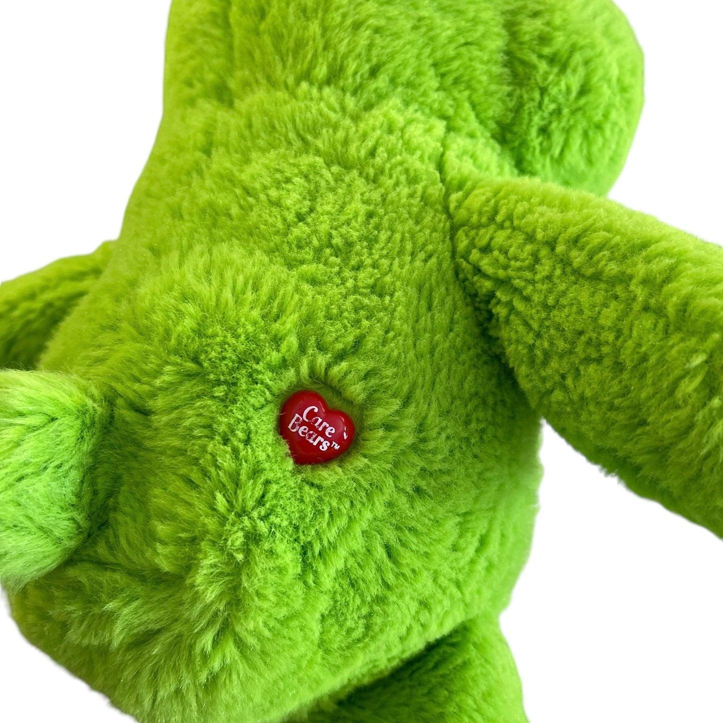 Good Luck Bear, Ultra Soft Green Shamrock Care Bear Stuffed Animal Toy in GUC