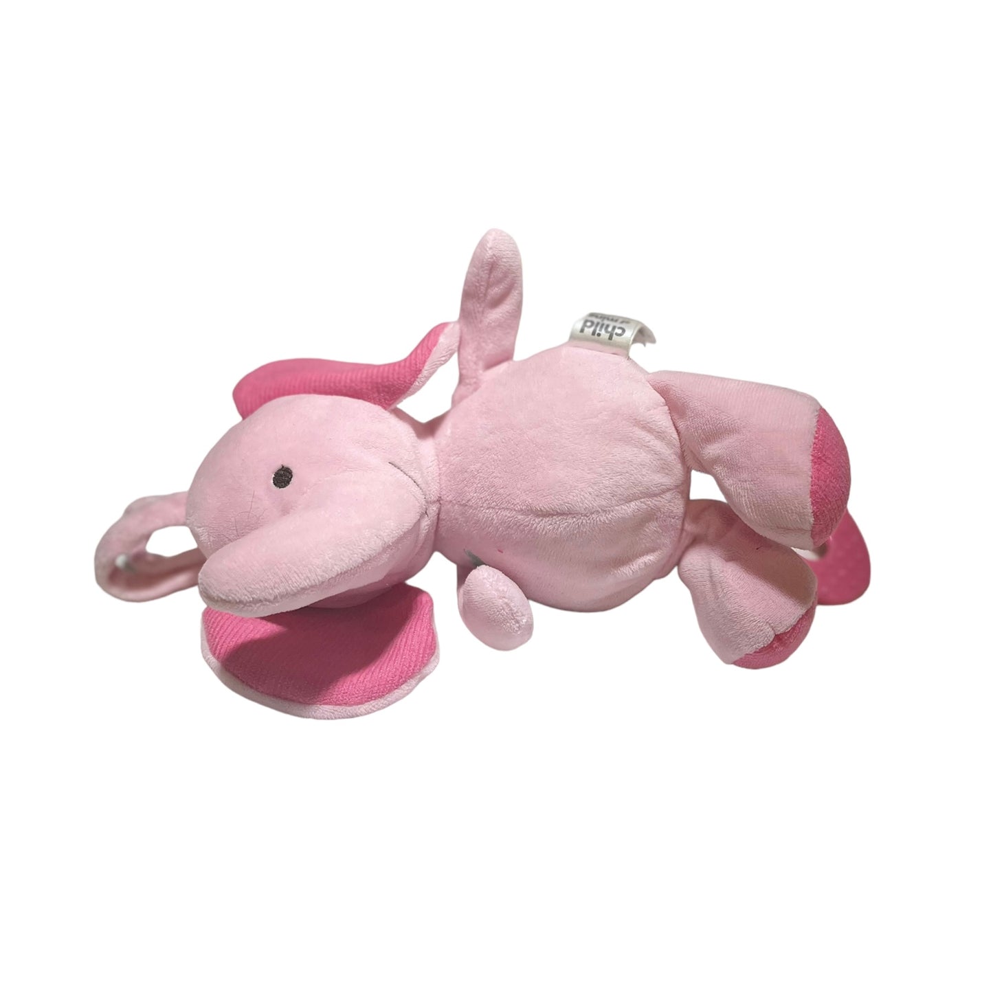 Carter's Child of Mine Pink Elephant Musical Crib Teether Toy, Plays Brahms' Lullabye EUC