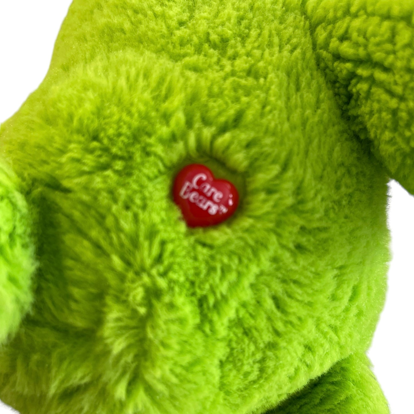 Good Luck Bear, Ultra Soft Green Shamrock Care Bear Stuffed Animal Toy in GUC