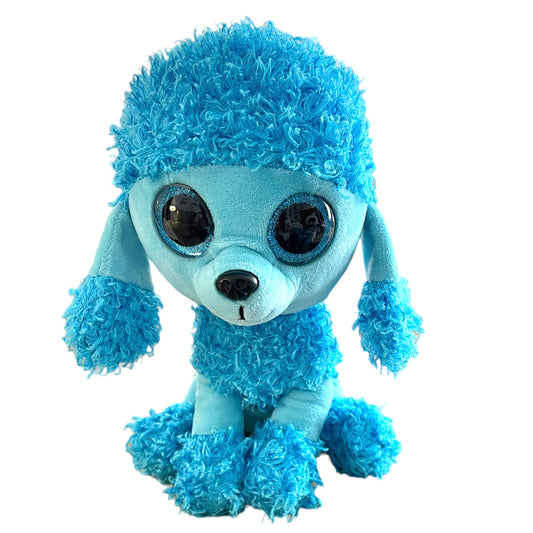 Mandy, Turquoise Ty Beanie Boo Classic Poodle with Large Sparkly Eyes EUC